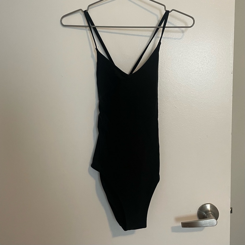 Aerie Black Strappy One Piece Bathing Suit